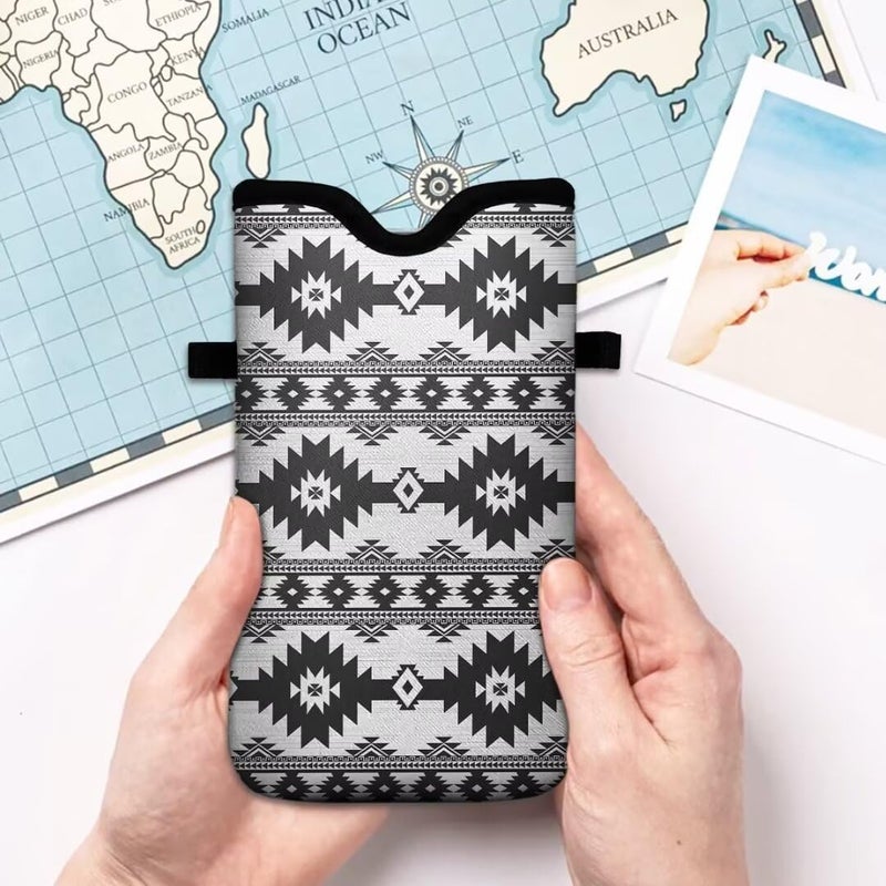 FREZORA Cell Phone Sleeves Bag Case Crossbody Neoprene Holder Lanyard Phone Pouch for Women Men 7.5 X 4.5 Inches - Bohemia - Image 3